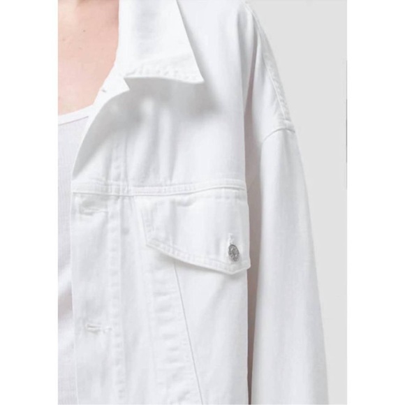 AGOLDE Wayne Denim Jacket in Baby Powder Size L - Picture 10 of 11